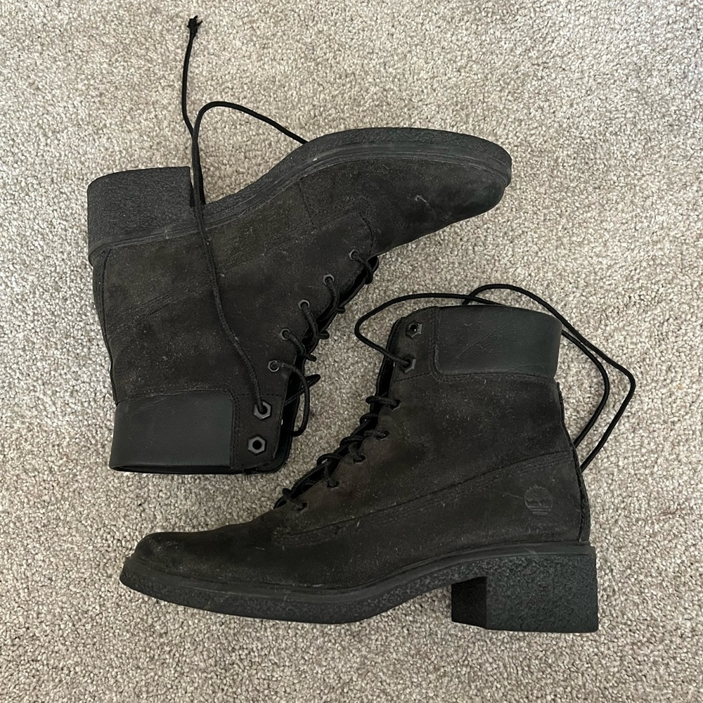 Timberland Women's Black Lace-Up Boots